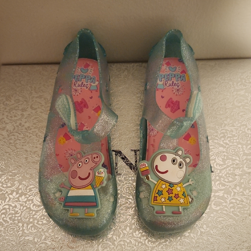 Peppa Pig Size 12 Glitter Jelly Shoes.